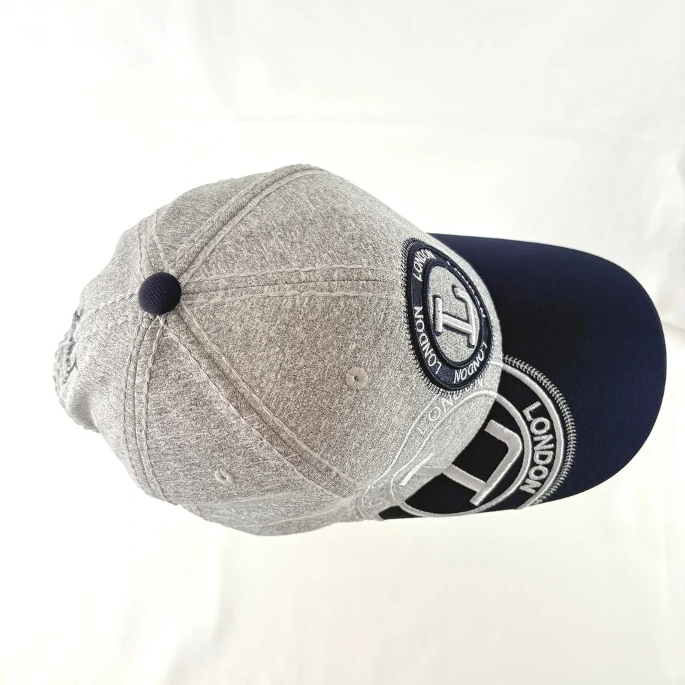 Robin Ruth London Baseball Cap Gray Navy Embroidered Snapback‎ Hat